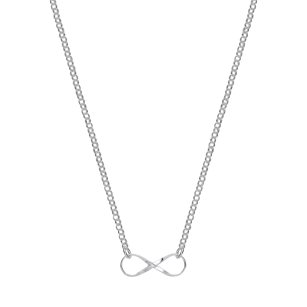 925 Sterling Silver Infinity Pendant Chain/Bracelet