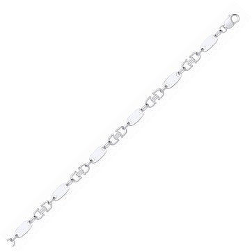 925 Silver Fancy Link & Plate Chain