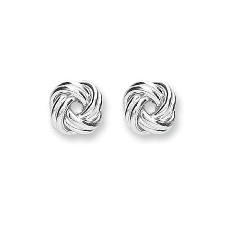 925 Sterling Silver Knot Stud Earrings