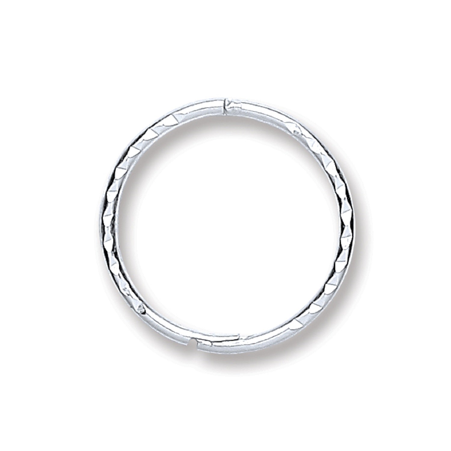 925 Sterling Silver 12mm Diamond Cut Hinged Sleepers
