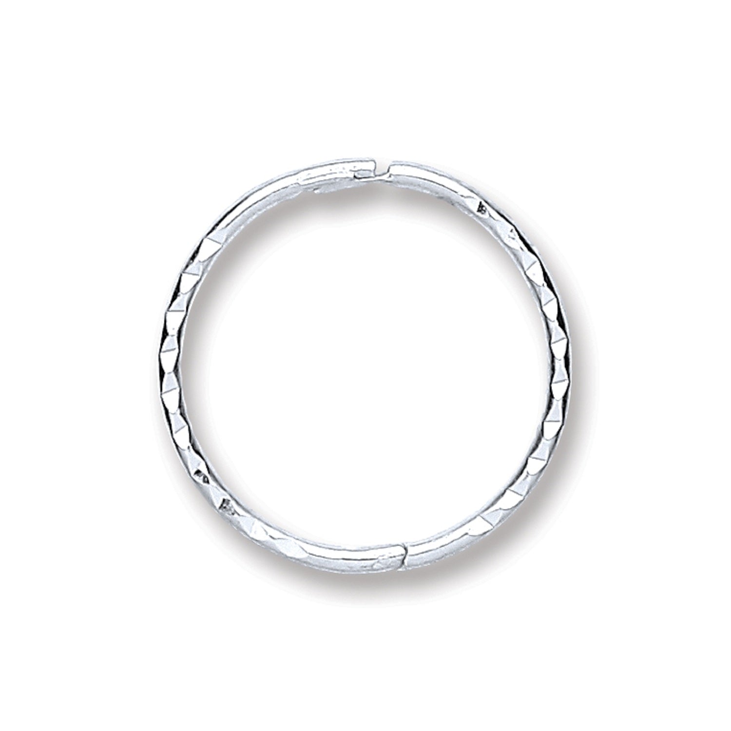 925 Sterling Silver 14mm Diamond Cut Hinged Sleepers