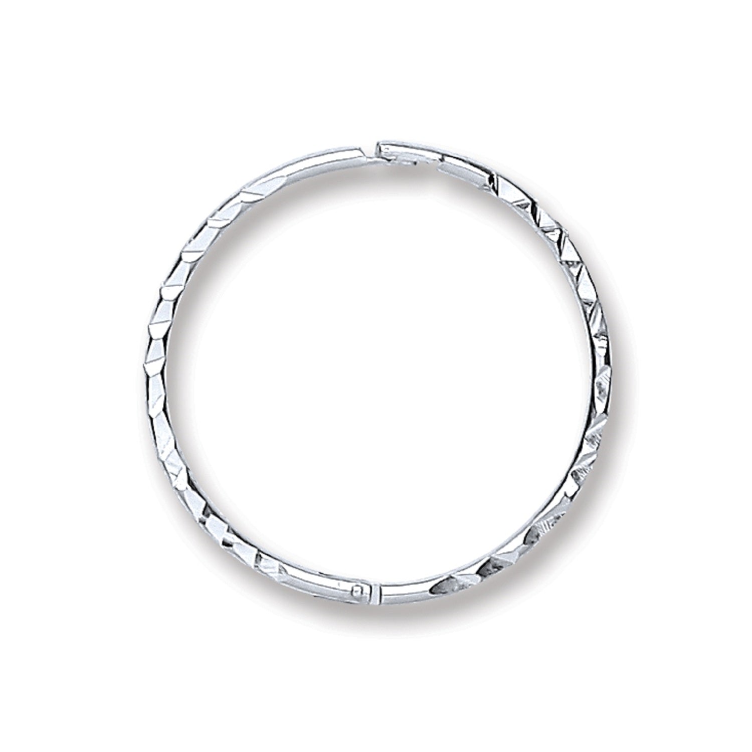 925 Silver 16mm Diamond Cut Hinged Sleepers