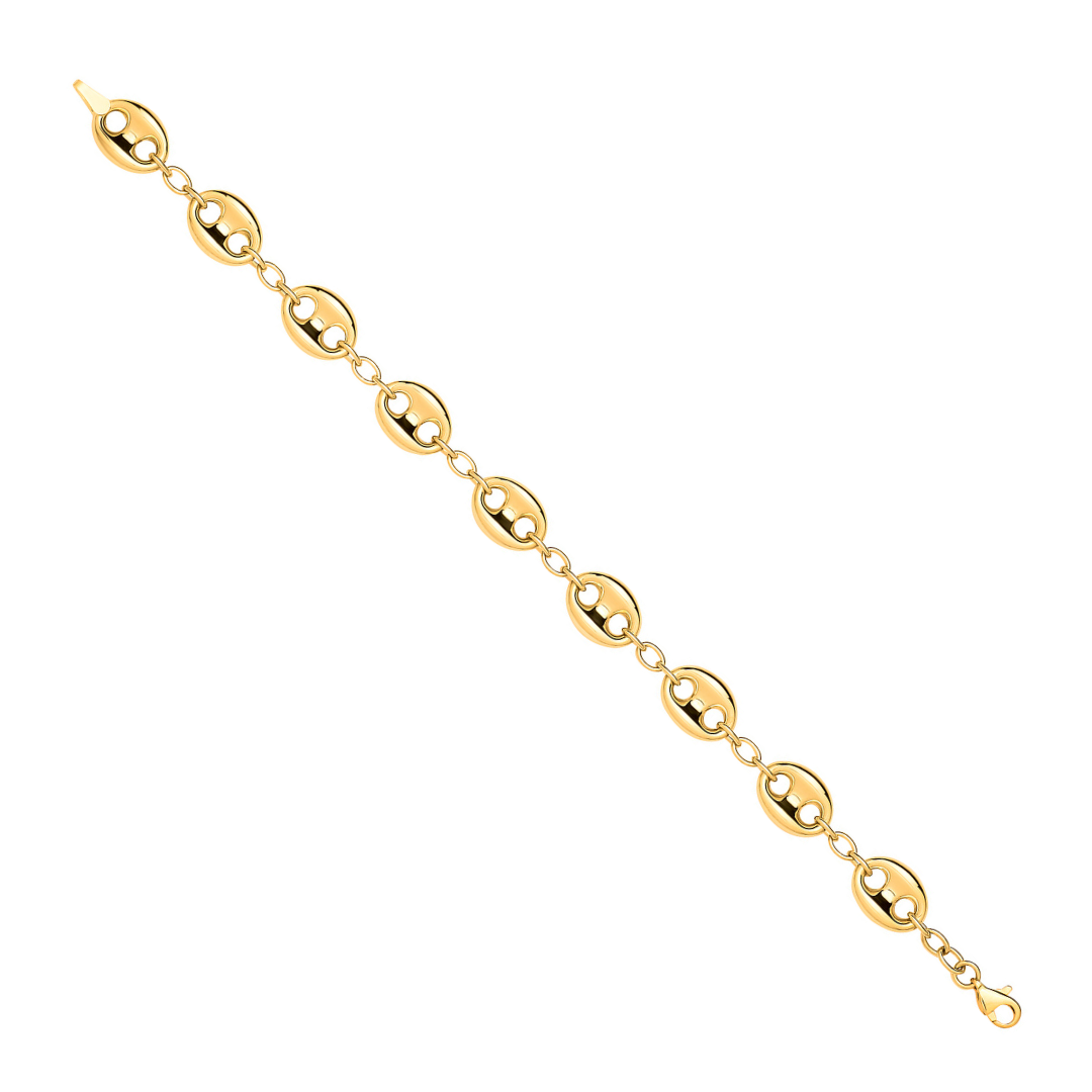 9ct Yellow Gold Coffee Bean Link Necklace/Bracelet
