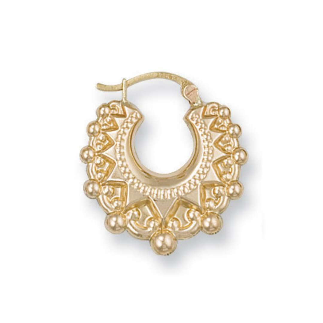 9ct Yellow Gold Fancy Creoles