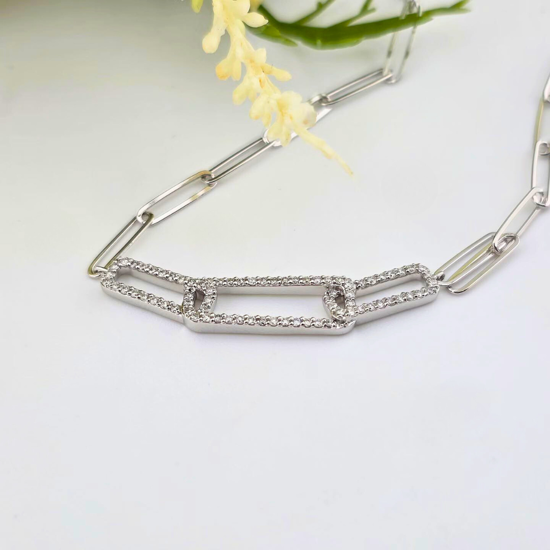 9ct White Gold 0.35ct Diamond Necklace