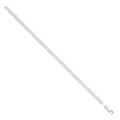 925 Sterling Silver 5.2mm Economy Flat Curb Chain