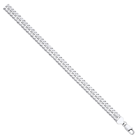 925 Sterling Silver Double Curb 9.0mm Chain