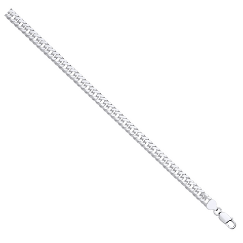 925 Sterling Silver Double Curb 7.7mm Chain