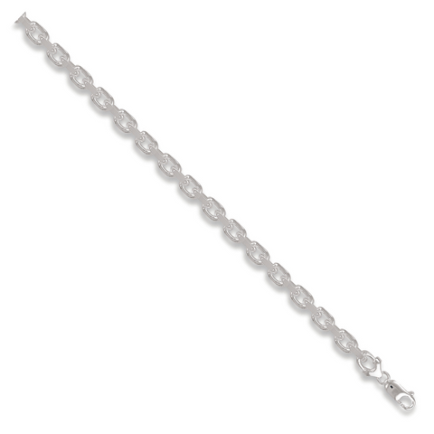 925 Sterling Silver 5.5mm Diamond Cut Belcher Chain / Bracelet