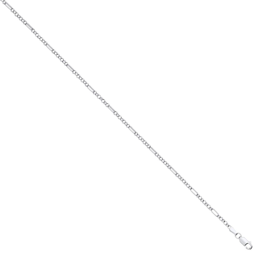 925 Sterling Silver Figaro Belcher 2.5mm Chain