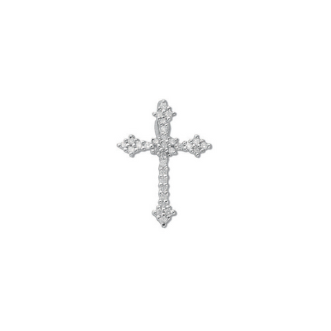 9ct White Gold 0.25ct Diamond Cross Pendant
