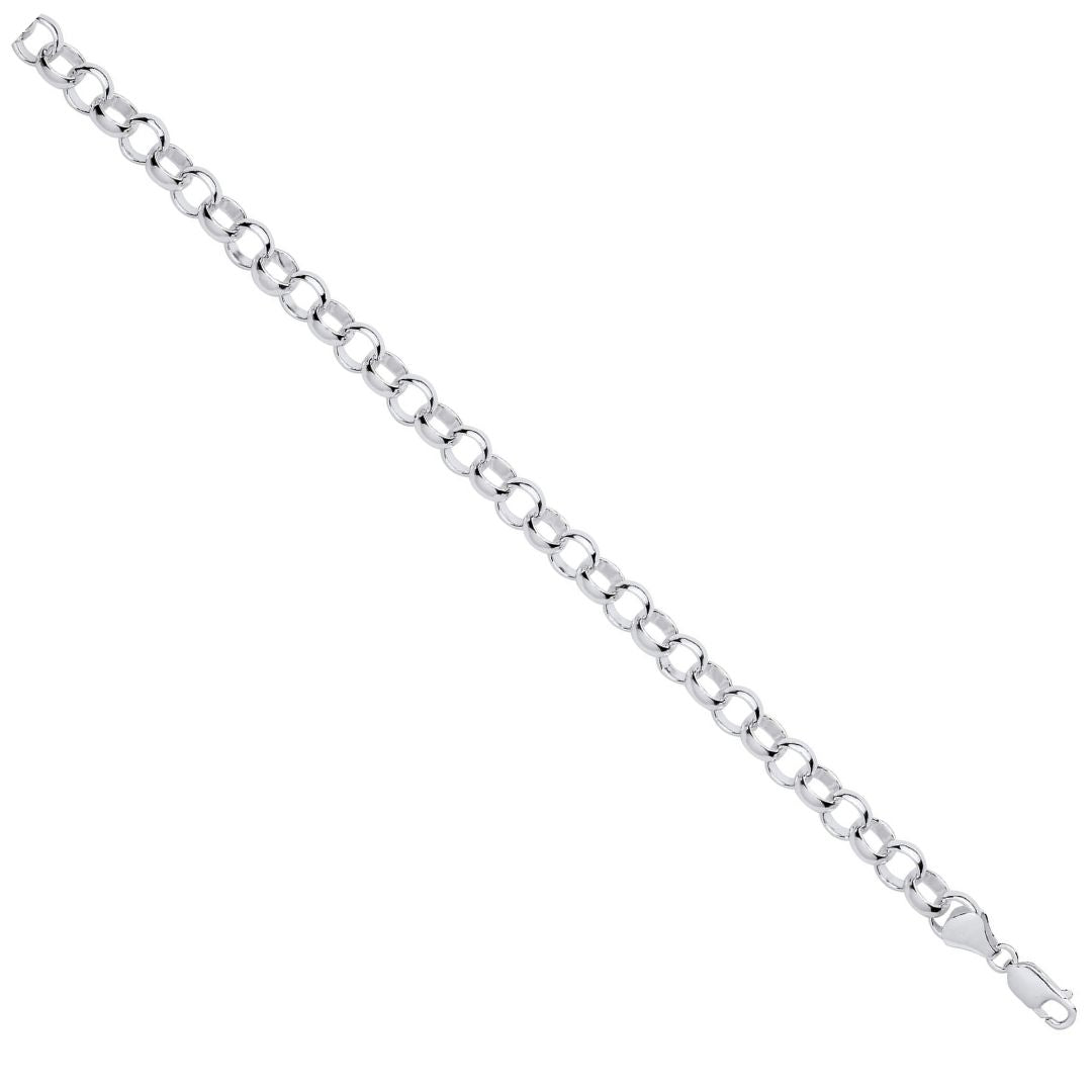925 Sterling Silver 8mm Round Belcher Chain