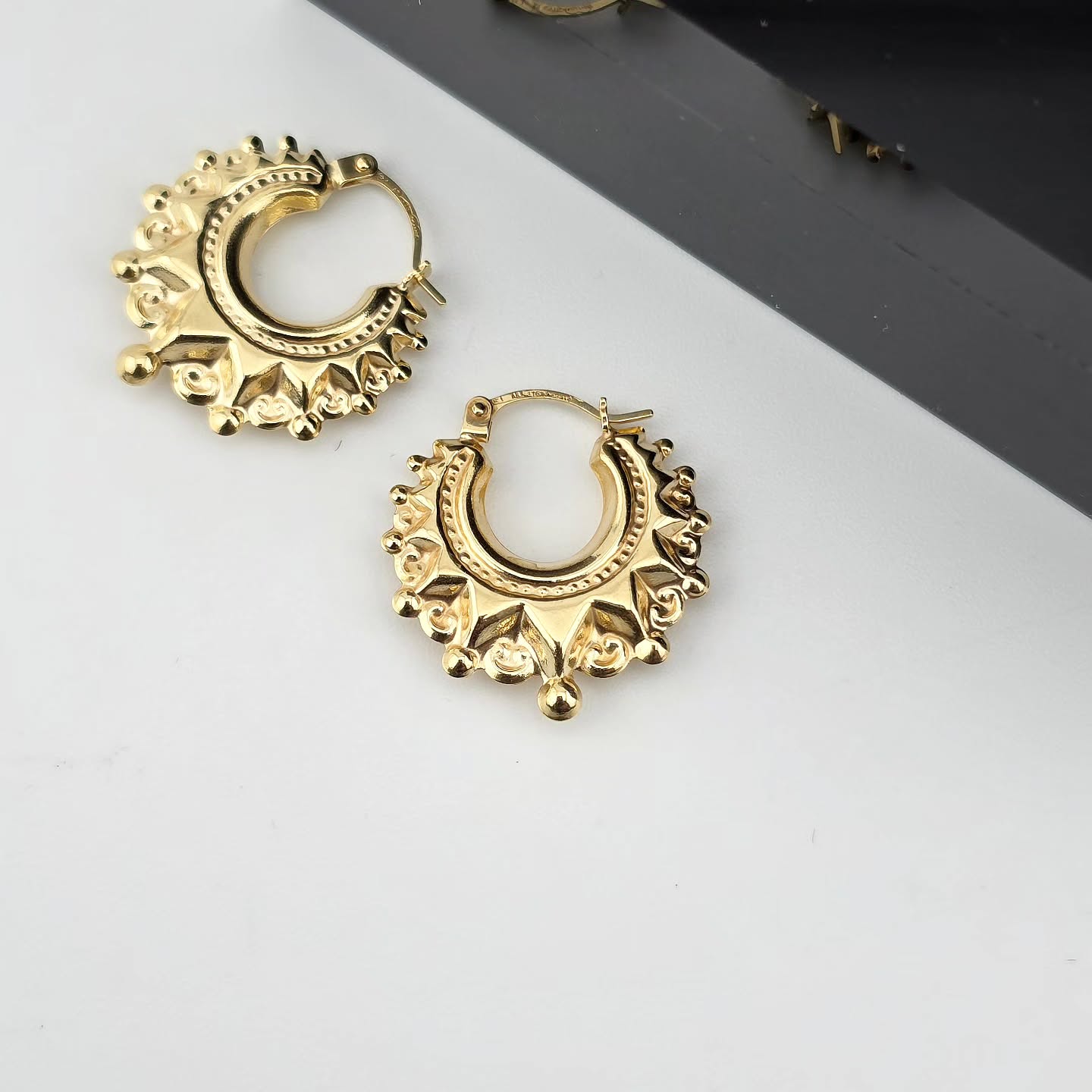 9ct Yellow Gold Fancy Creoles
