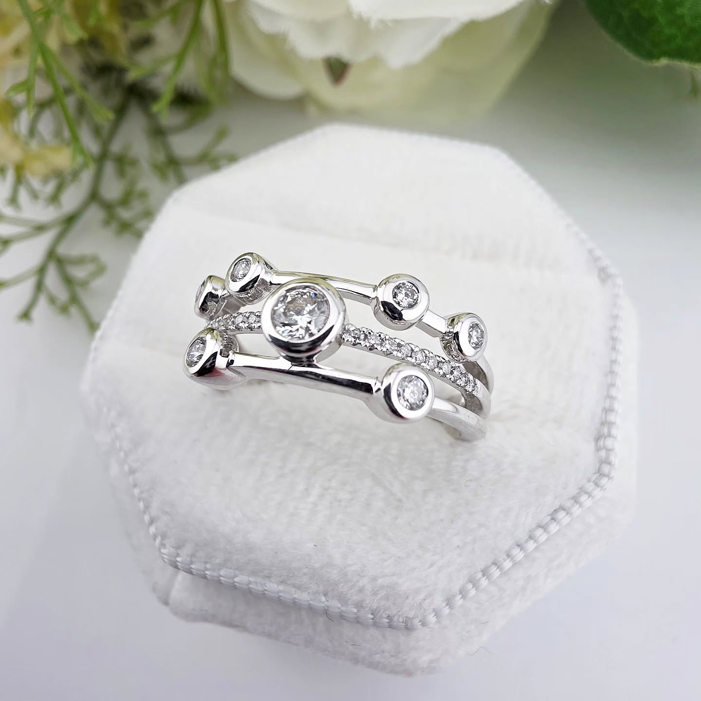 9ct White 0.33ct Diamond Dress Ring