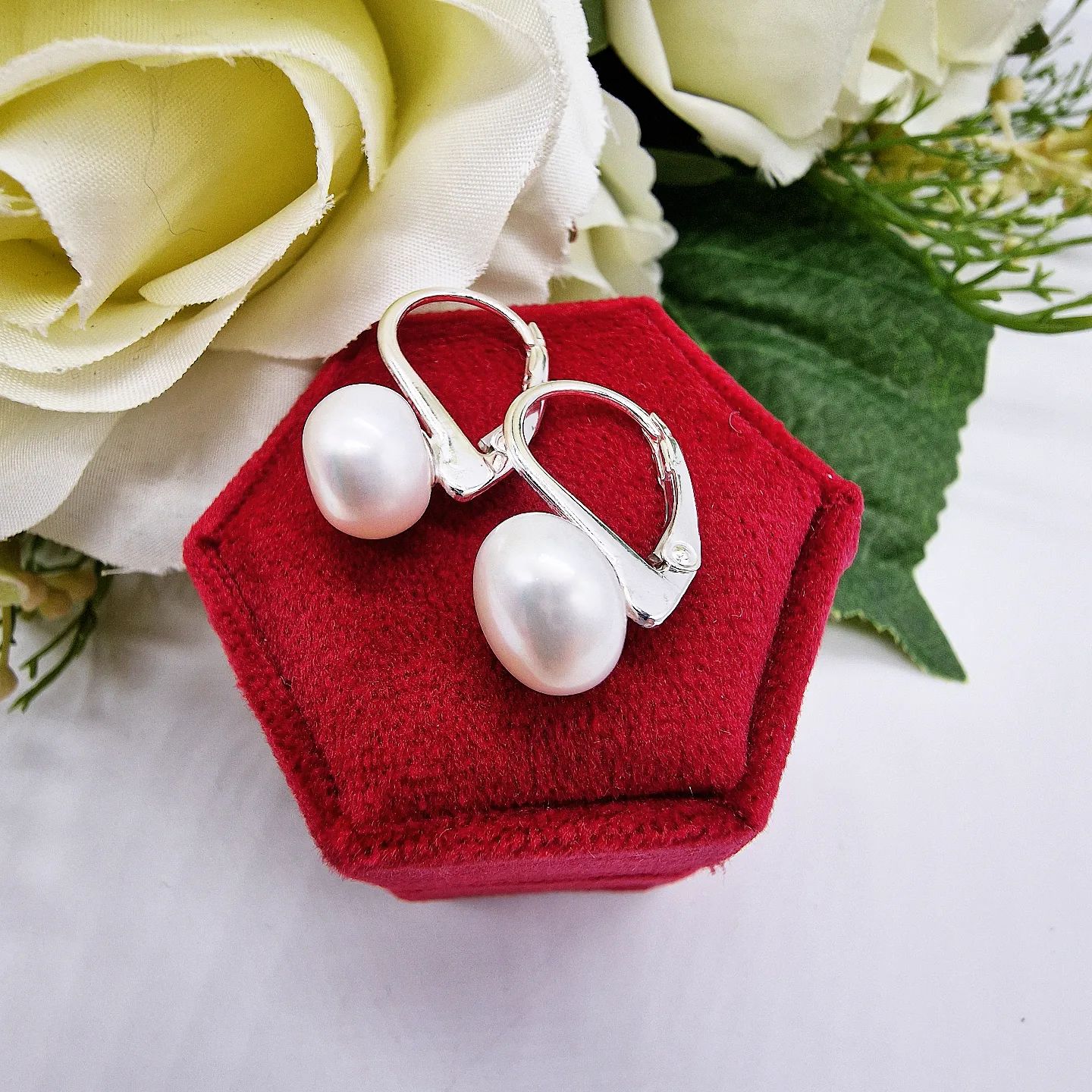 925 Sterling Silver Fresh Water Pearl Earrings
