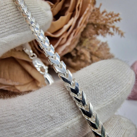 925 Sterling Silver 3.9mm Solid Franco Chain