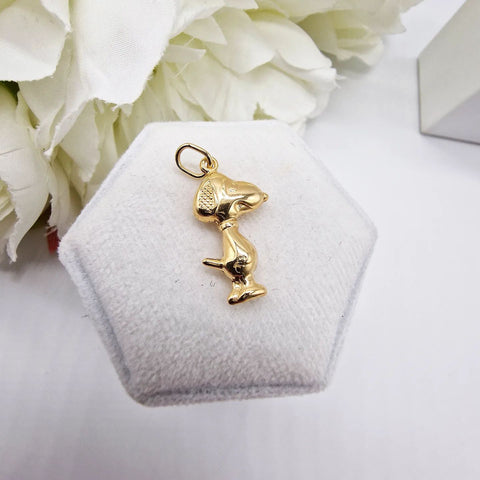 9ct Yellow Gold Snoopy Dog Pendant