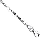 925 Sterling Silver Square Byzantine 2.5mm Chain/Bracelet