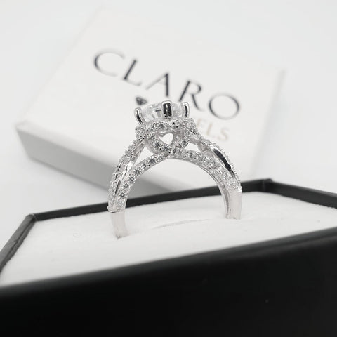 925 Sterling Silver Vintage Cz Solitaire Ring
