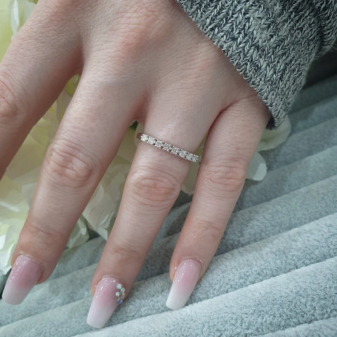 9ct White Gold 0.20ct H/SI Diamond Eternity Ring
