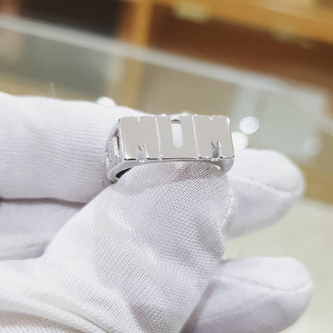 925 Sterling Silver MUM ID Ring