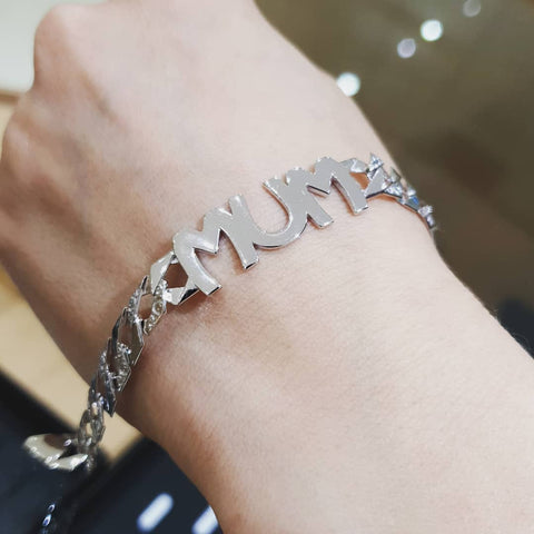 925 Sterling Silver Mum Bracelet