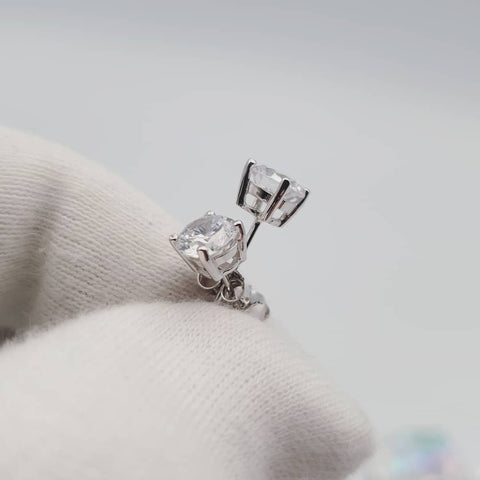 925 Sterling Silver Round Brilliant Cut Cz 6mm Stud