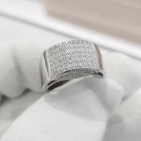 925 Sterling Silver Micro-Pave Cz Ring