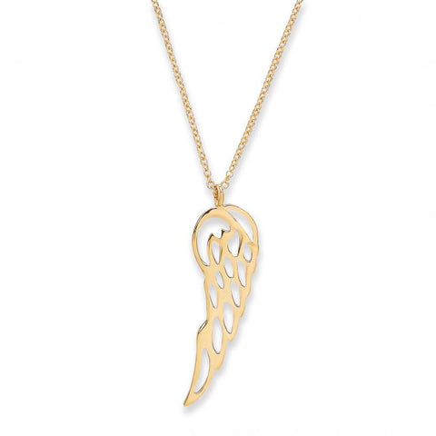 9ct Yellow Gold Angel Wing Chain 18" Adjustable To 16"