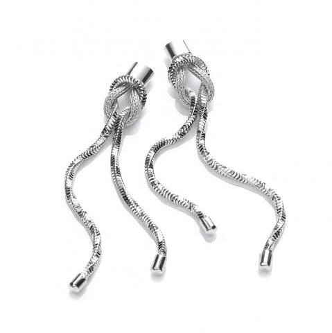 925 Sterling Silver Two Strand Drop Earrings