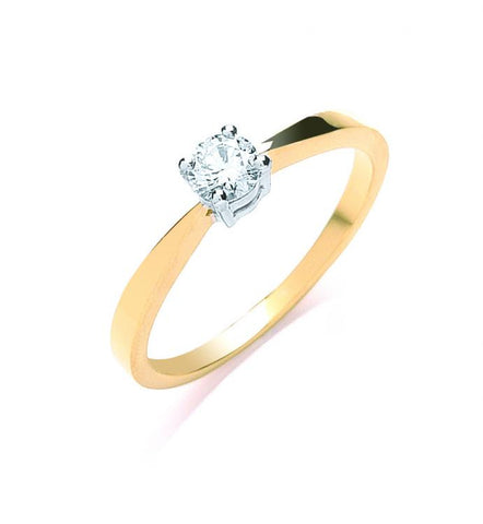 18ct Yellow Gold 0.25ct Diamond Engagement Ring