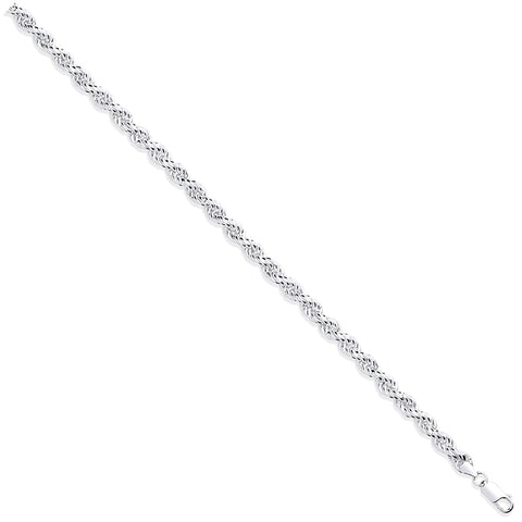 925 Sterling Silver 6.5mm Rope Chain / Bracelet