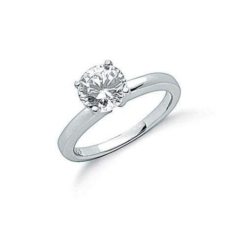 925 Sterling Silver 1.5ct CZ Solitaire Engagement Ring
