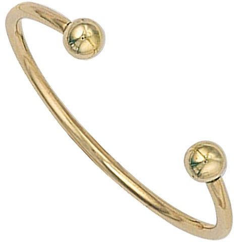 9ct Yellow Gold Solid Childs Torque Bangle