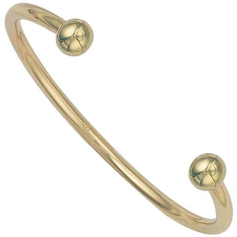 9ct Yellow Gold Ladies / Gents 3mm Solid Torque Bangle