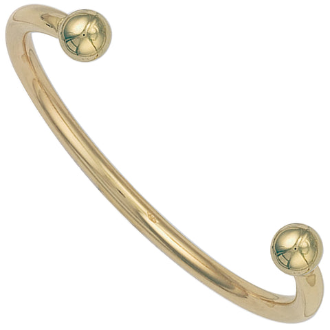 9ct Yellow Gold Ladies / Gents 4.5mm Solid Torque Bangle
