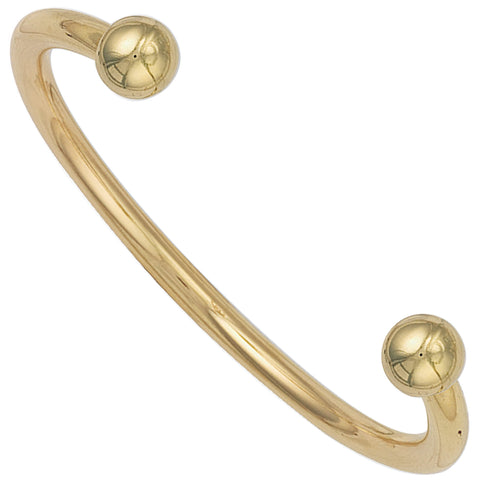 9ct Yellow Gold Ladies / Gents 5mm Solid Torque Bangle