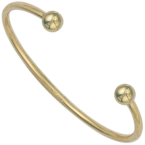 9ct Yellow Gold 2.5mm Maiden Solid Torque Bangle