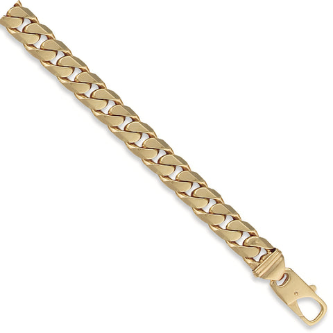 9ct Yellow Gold 8" Gents Tight Link Curb Bracelet