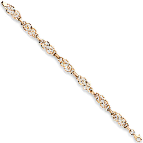 9ct Yellow Gold Hollow Celtic 7" Bracelet