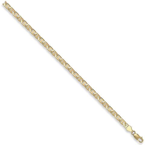 9ct Yellow Gold 4mm Flat Anchor Chain