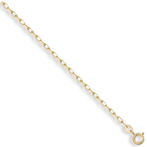 9ct Yellow Gold 2.2mm Diamond Cut Belcher Chain