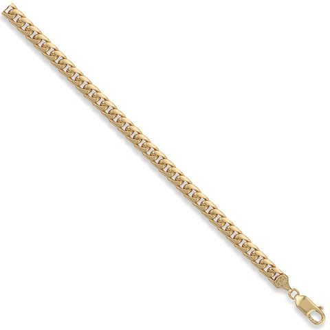 9ct Yellow Gold 5.4mm Domed Curb Chain