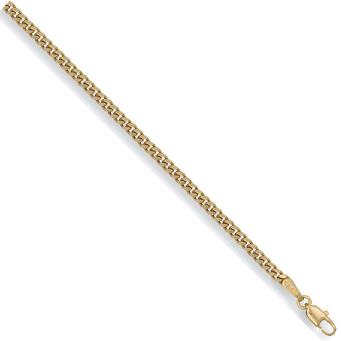 9ct Yellow Gold 2.7mm Traditional Classic Curb Chain