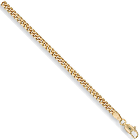 9ct Yellow Gold 3.6mm Traditional Classic Curb Chain