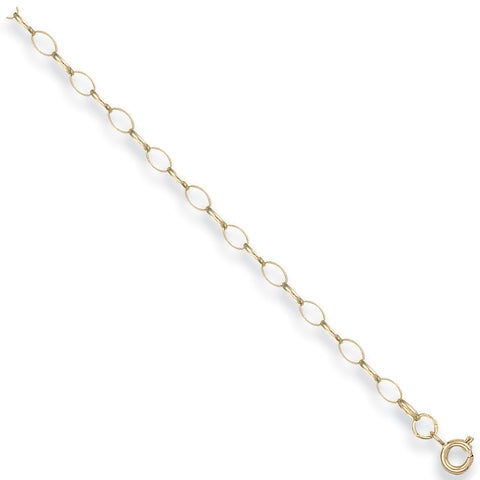 9ct Yellow Gold 3.4mm Oval Belcher Chain