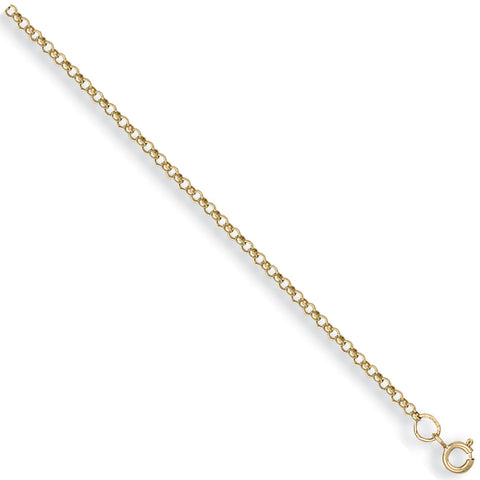 9ct Yellow Gold 2.3mm Round Belcher Chain