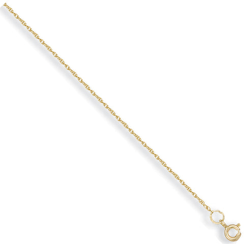9ct Yellow Gold 1.0mm Prince of Wales Chain