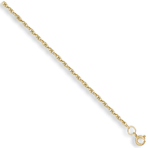 9ct Yellow Gold 1.7mm Prince of Wales Chain