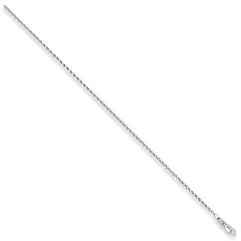 18ct White Gold 1.4mm Curb Chain